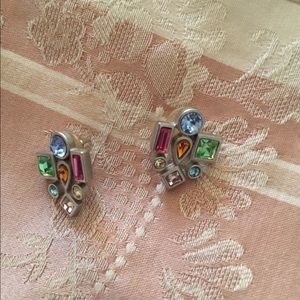 One of a kind geometric shapes & color earrings